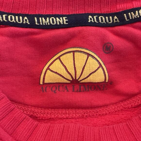Acqua Limone College Classic Vintage Look Red Sweatshirt Size Medium - Picture 6 of 9